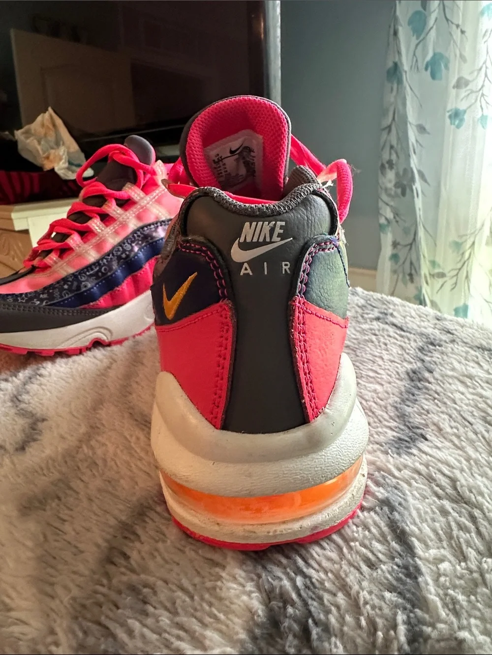 Nike Kids Hot Pink and Black Air Max Sneakers